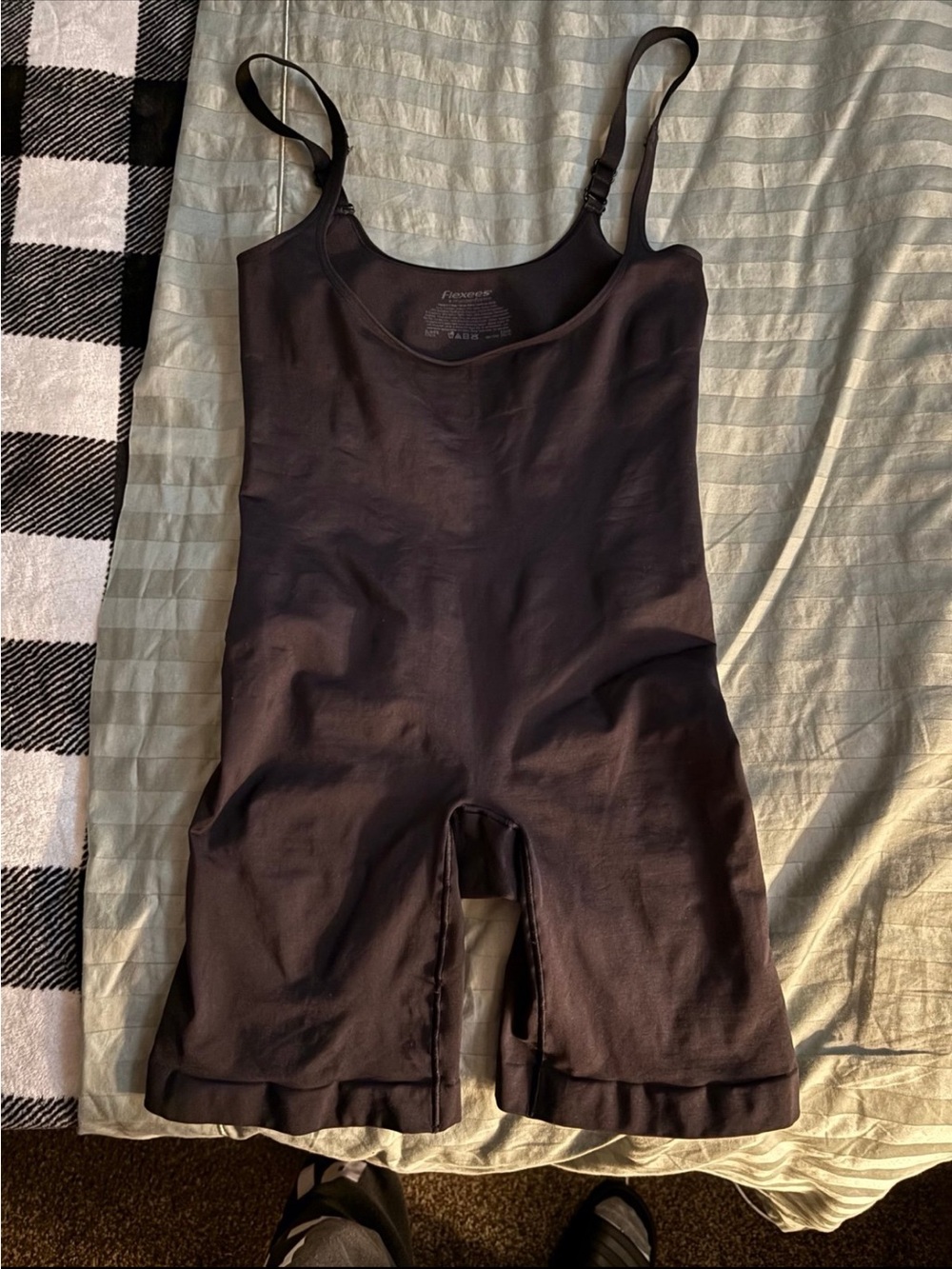 Maidenform Black Flexees Shapewear Bodysuit